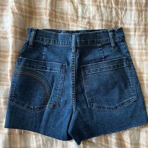 Madewell Denim Women's Shorts with Rainbow Stitching